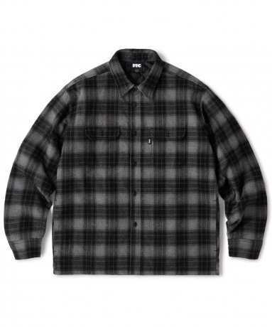 FTC / QUILTED LINED PLAID NEL SHIRT (BLACK)