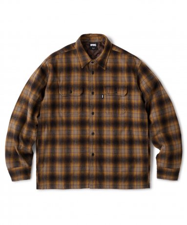 FTC / QUILTED LINED PLAID NEL SHIRT (GOLD)