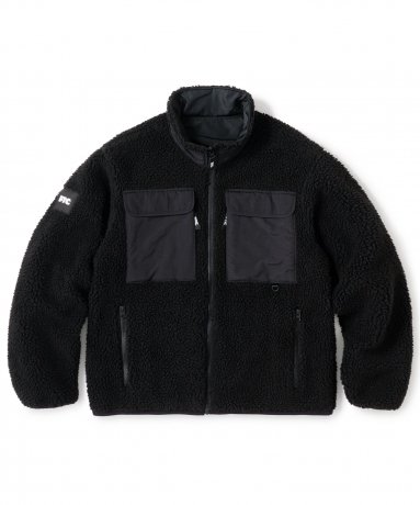 FTC / SHERPA FLEECE REVERSIBLE JACKET (BLACK)