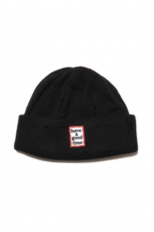 have a good time / FRAME RIPPED BEANIE (BLACK)