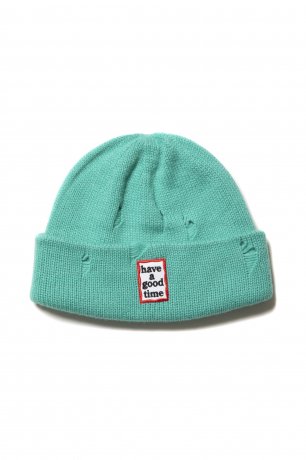 have a good time / FRAME RIPPED BEANIE (TURQUOISE)