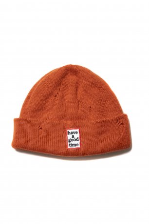 have a good time / FRAME RIPPED BEANIE (ORANGE)