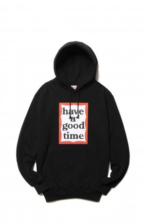 have a good time / FRAME PULLOVER HOODIE FL (BLACK)