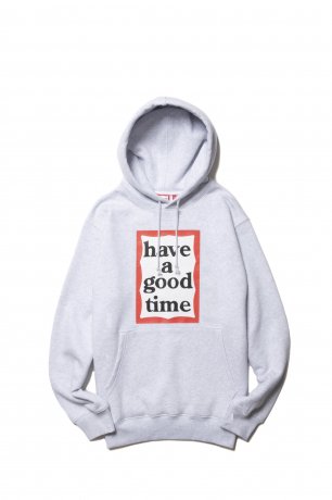 have a good time / FRAME PULLOVER HOODIE FL (ASH GRAY)