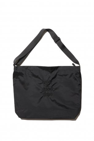 have a good time / MINI LOGO EMB NYLON BAG (BLACK)