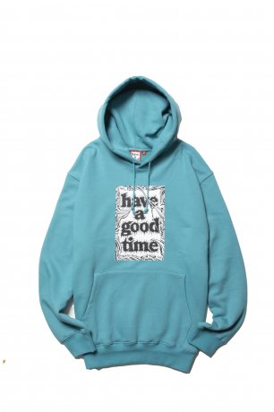 have a good time / BIO MECH FRAME PULLOVER HOODIE FL (TURQUOISE)