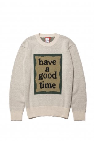 have a good time / MILITARY FRAME KNIT SWEATER (IVORY)