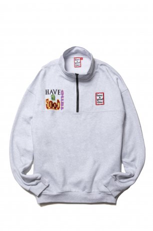 have a good time / 90'S MUST HALF-ZIP SWEATSHIRT FL (ASH GRAY)