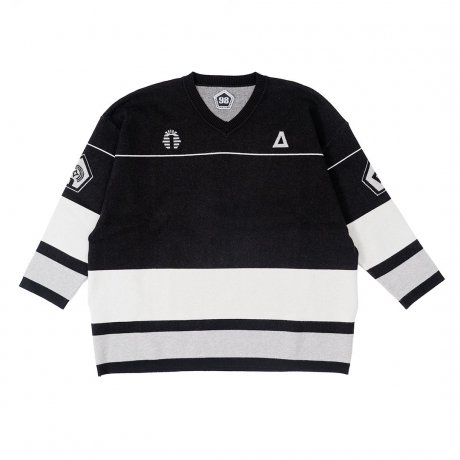 NEMES / NEMES  QP98HOCKEY KNIT (BLACK x GRAY)