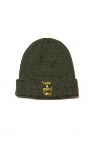 have a good time / LOGO BEANIE (OLIVE)