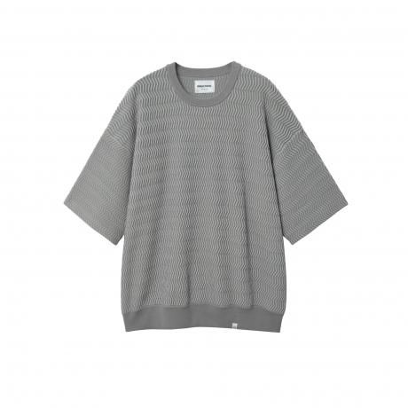 MAGIC STICK / ZIGZAG LINED SS CREW (GREY)