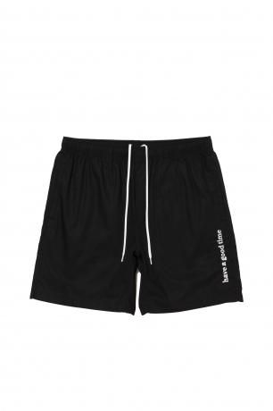 have a good time / SIDE LOGO EMB EASY SHORTS (BLACK)