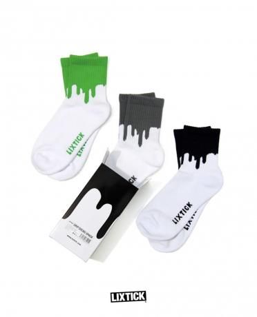 LIXTICK DRIP SOCKS 3PACK / 1ST (GREEN,GREY,BLACK)