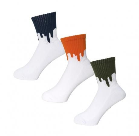 LIXTICK DRIP SOCKS 3PACK / 3RD (NAVY,ORANGE,KHAKI)