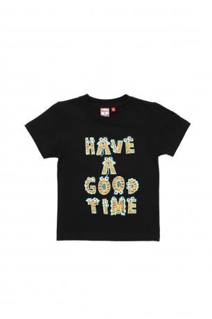 have a good time / KIDS ANIMAL LOGO S/S TEE (BLACK)