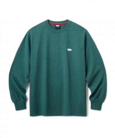 FTC / PIGMENT DYED SMALL LOGO L/S TOP (GREEN)