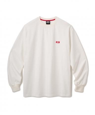 FTC / PIGMENT DYED SMALL LOGO L/S TOP (WHITE)