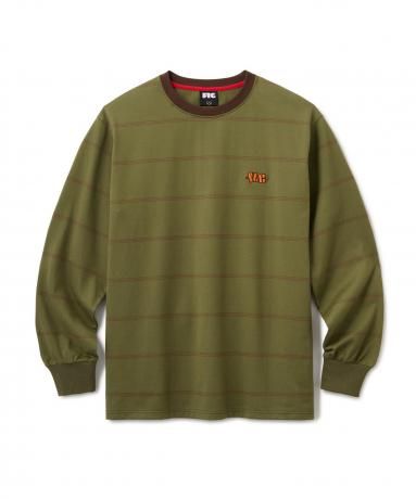 FTC / STRIPE L/S TOP (OLIVE)