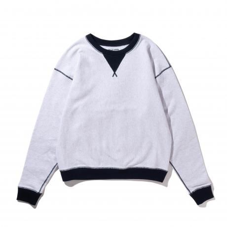 HELLA GREEN / Flat seamer Sweat (GRAY/NAVY)