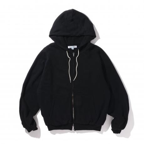 HELLA GREEN / Semi raglan Zip Hoodie (BLACK)