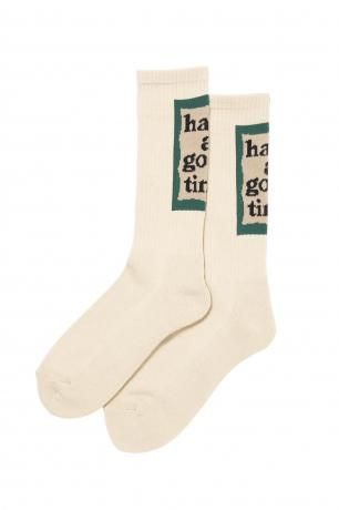 have a good time / BACK MILITARY FRAME SOCKS (IVORY)