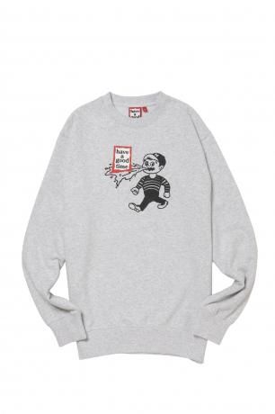 have a good time / THROW UP MAN FRAME CREWNECK FL (ASH GRAY)