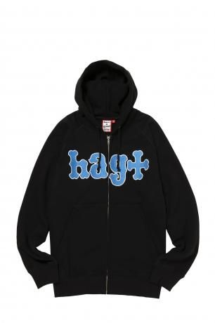 have a good time / hagt x HOMERUN ZIP UP HOODIE FL (BLACK)