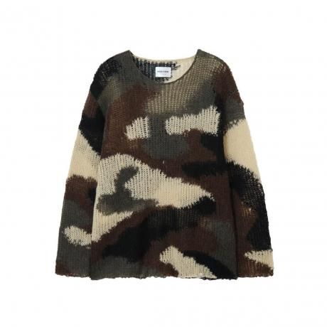 MAGIC STICK / Mohair Camo Crew knit (WOOD LAND)