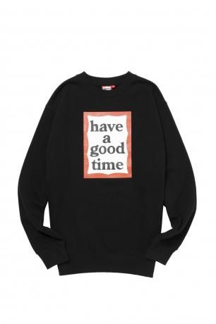 have a good time / FRAME CREWNECK FL (BLACK)