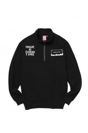 have a good time / WHILE YOU WERE SLEEPING HALF-ZIP SWEATSHIRT FL (BLACK)