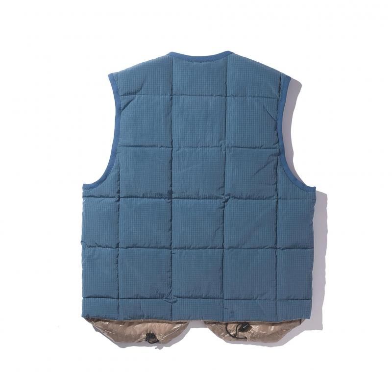 Ripstop Nylon Down Vest | HELLA GREEN | SQUASH