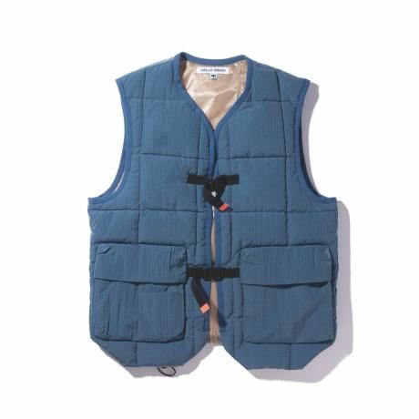 HELLA GREEN / Ripstop Nylon Down Vest (NAVY)