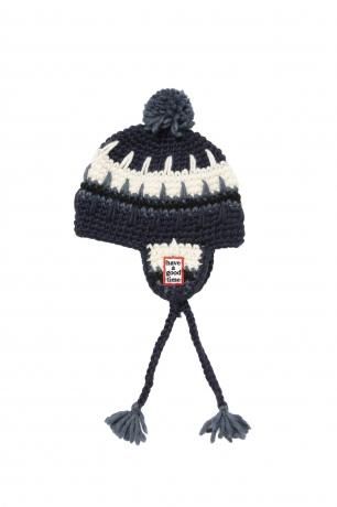 have a good time / FRAME PATCH EARFLAP BEANIE (NAVY)