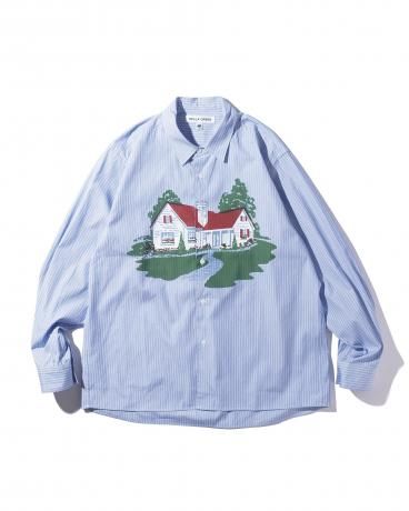 HELLA GREEN / Grass Stripe Shirts (BLUE)