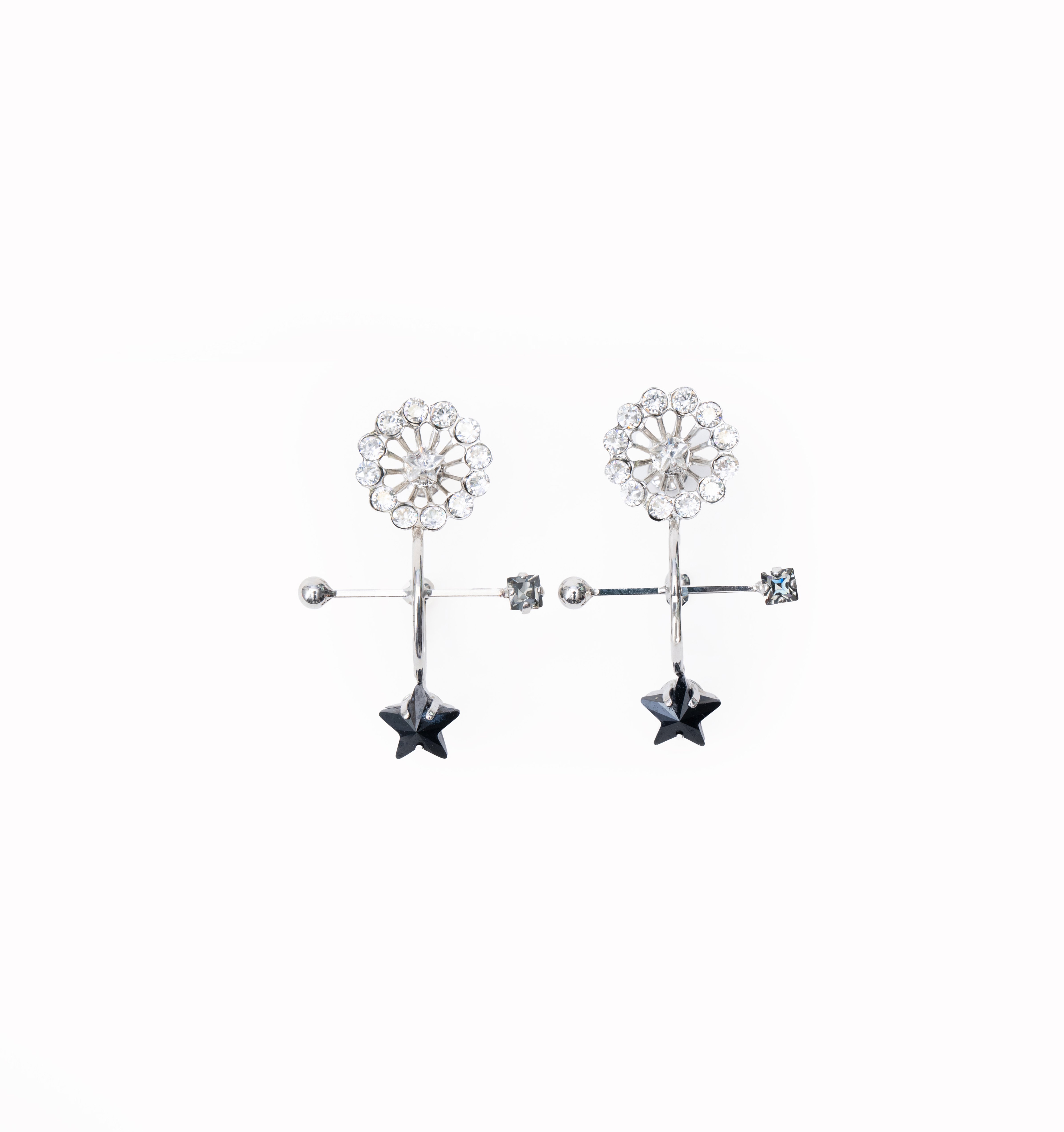 strong wheel pierces (earrings) silver