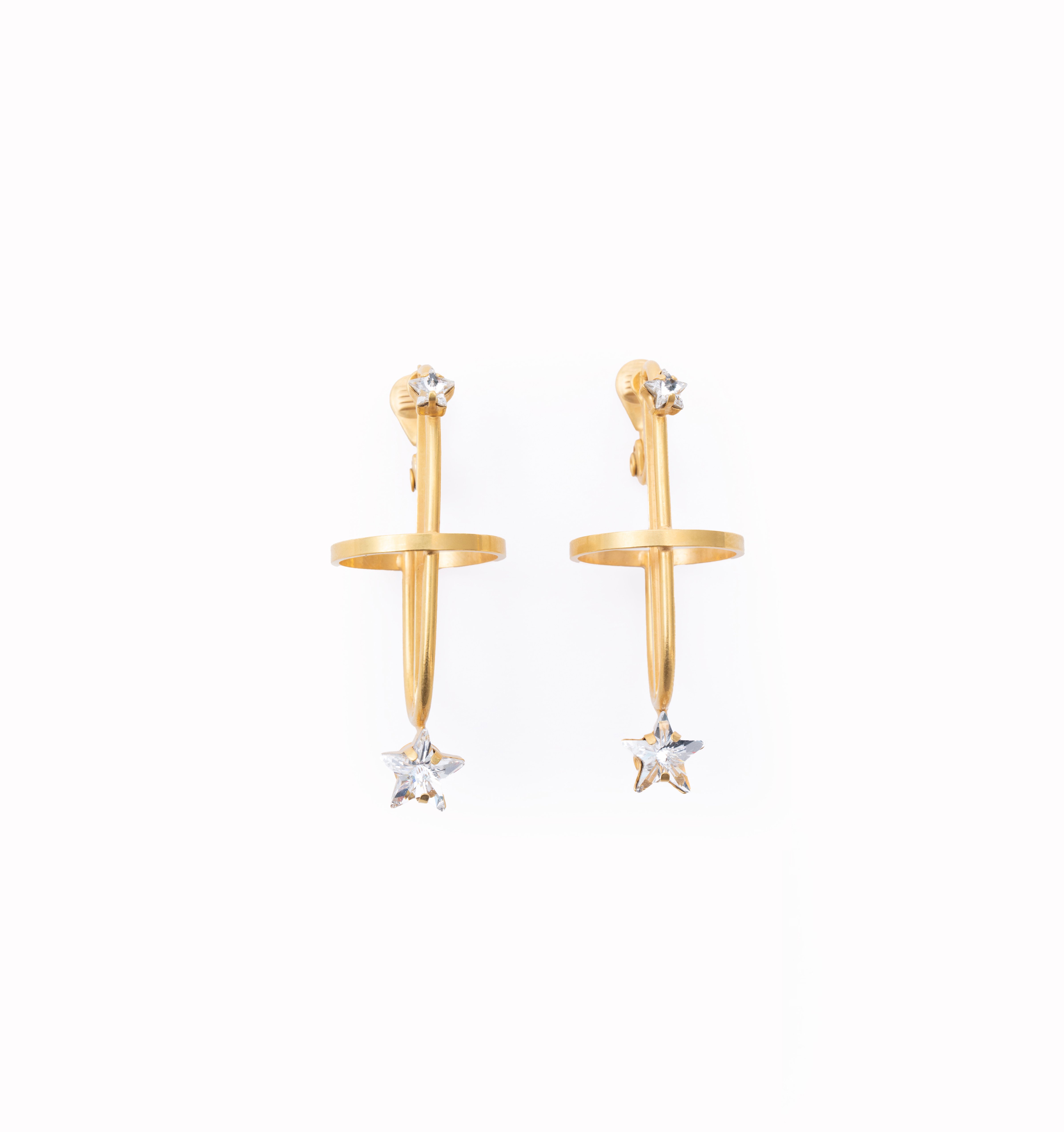 cosmos saturn earrings star pierces (earrings) gold