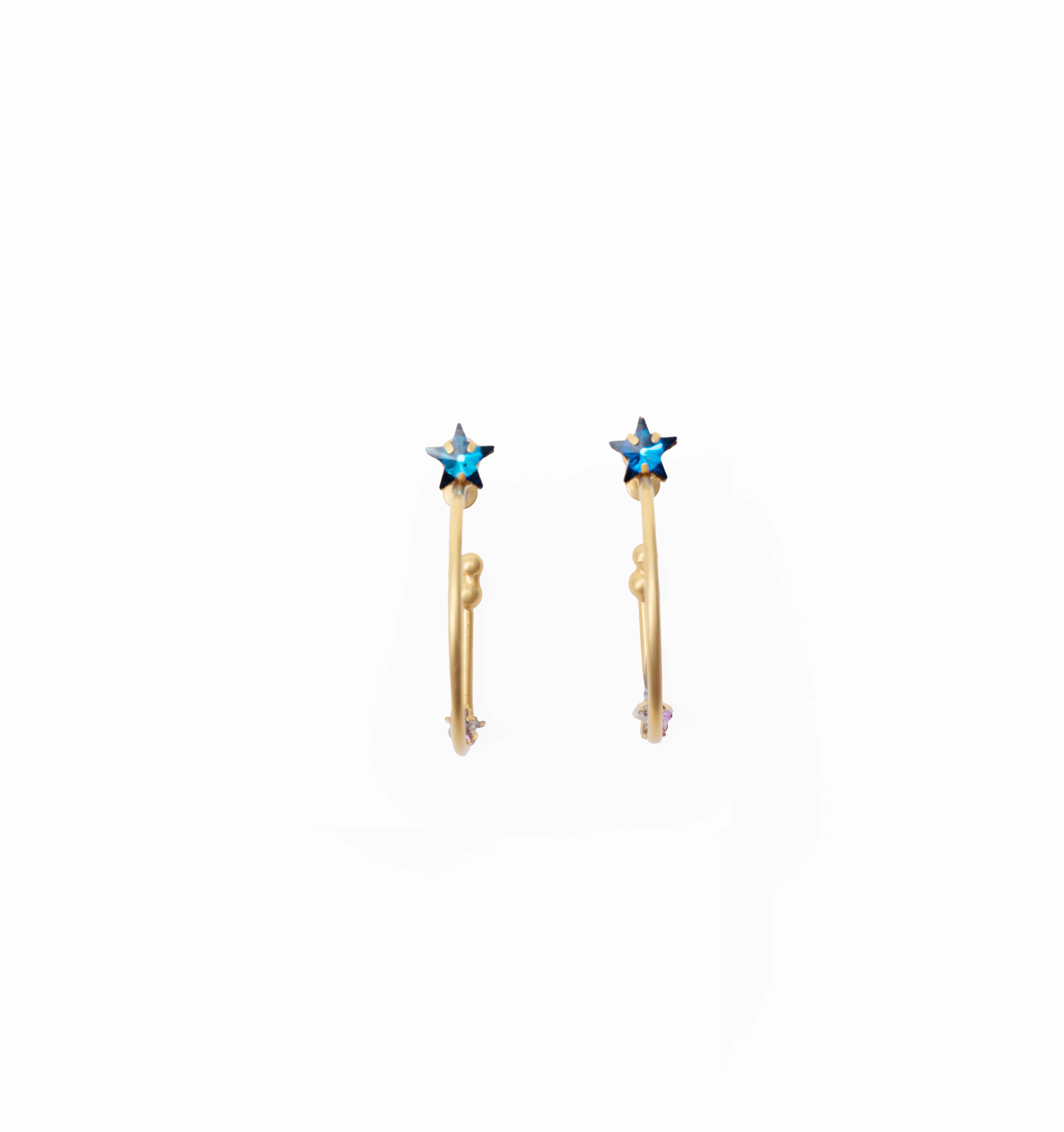 cosmos hoop star pierces (earrings) gold