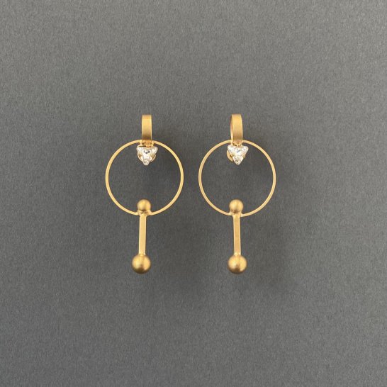  future ring short pierces (earrings) gold