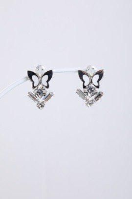 animal butterfly pierces (earrings) silver