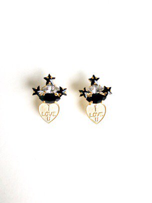 romantic love mini earrings　