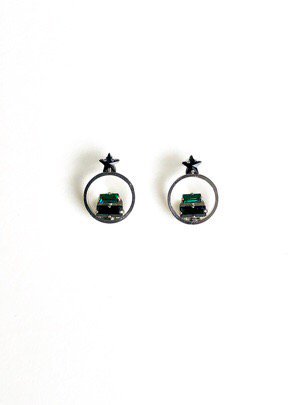 romantic mini circle earrings