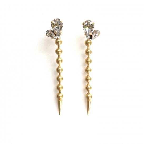 strong heart scorpion  pierces (earrings) gold