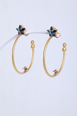 cosmo hoop star earrings