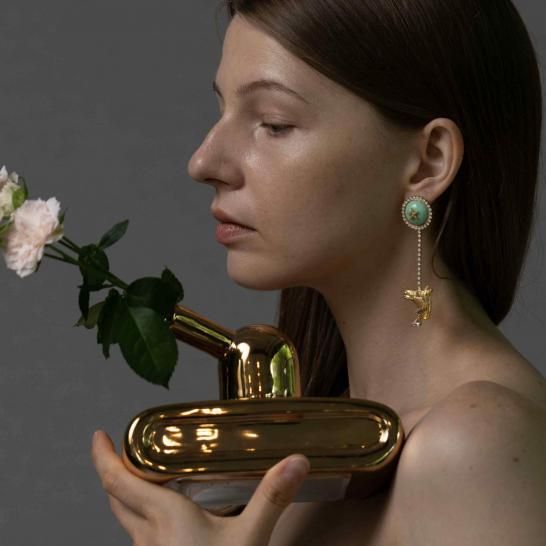 horse long earrings