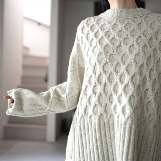  alpaca&wool waffle sweater 