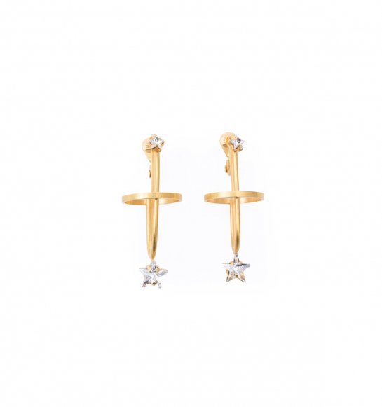  cosmos saturn earrings star pierces (earrings) gold   