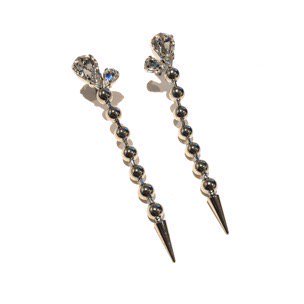 strong heart scorpion  pierces (earrings) silver