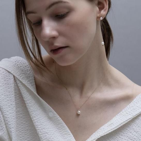  strong cone swing pearl diamond necklace