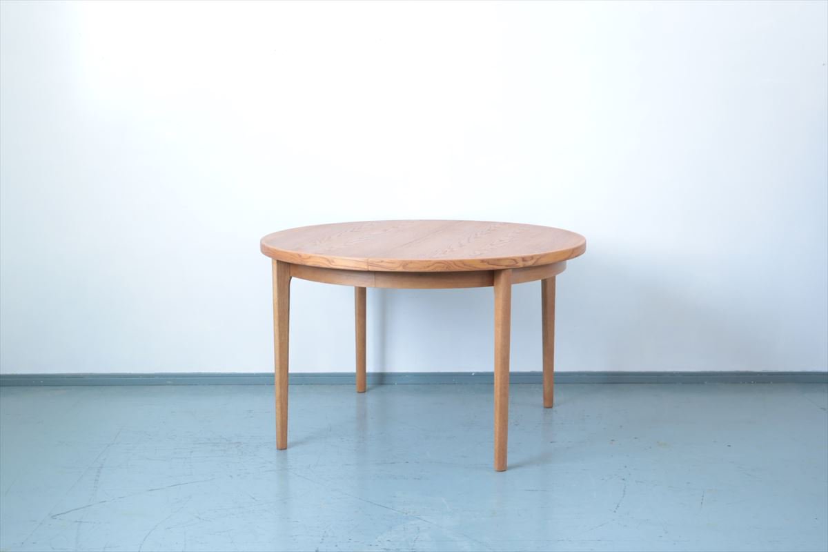 丸テーブル（オーク・エクステンション）/120×120/デンマーク家具/I209 
