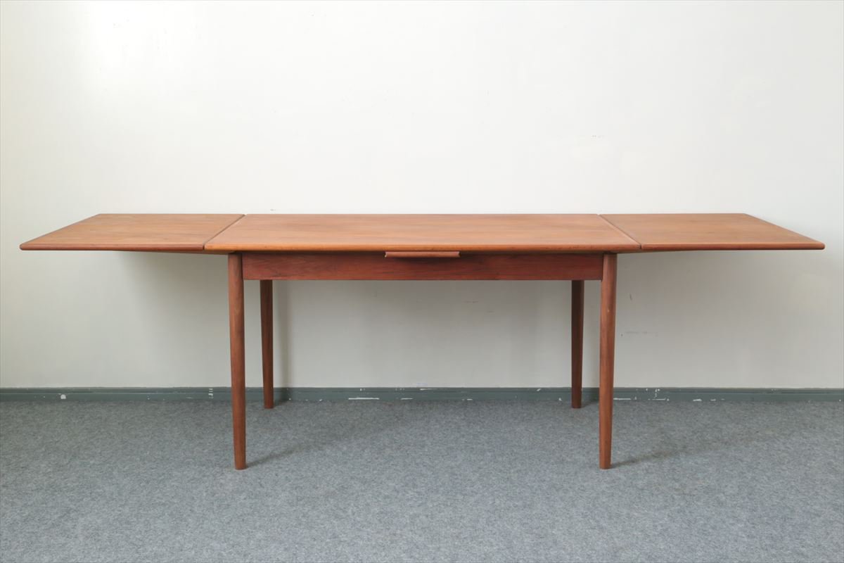 長方テーブル（チーク・エクステンション）/130×86/デンマーク家具 